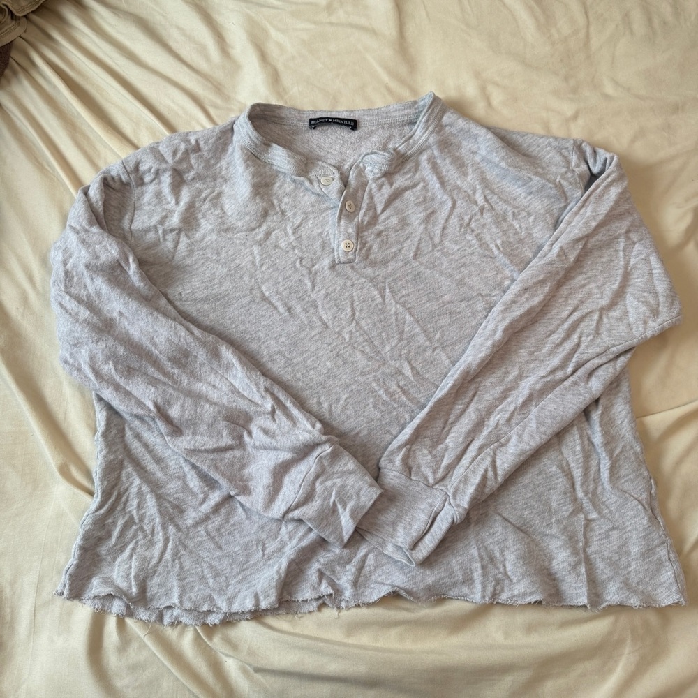 Brandy Melville Gray Long Sleeve Tee